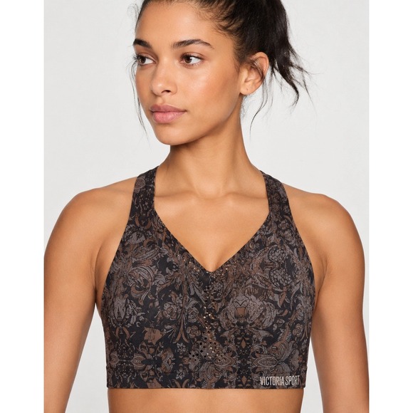 Victoria's Secret Other - victoria secret Victoria Sport Bra Angel Max Sz 32D Paisley Floral Black